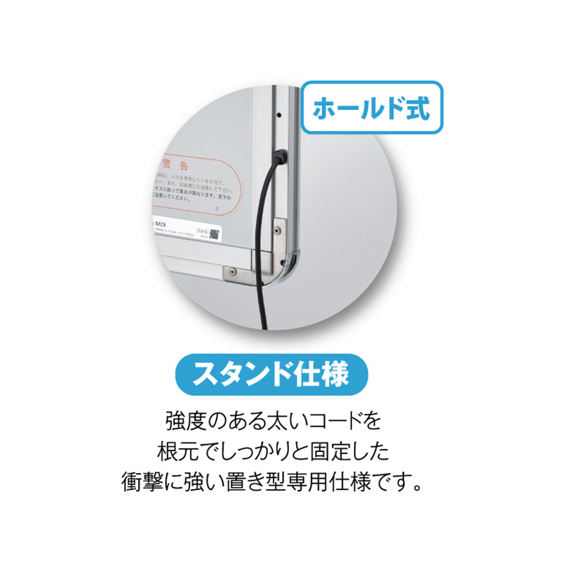 PGライトLEDスリム PG-32R 屋内用 ツヤ無シルバー梨地調SM+C B2 R型 スタンド仕様