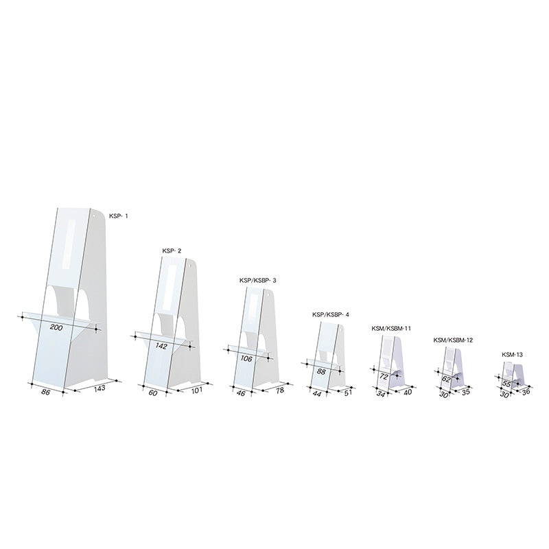 紙スタンド ハガキサイズ対応/10枚入 KSM-12