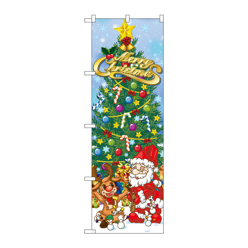 のぼり旗 MerryChristmasトナカイサン No.GNB-2825 W600×H1800