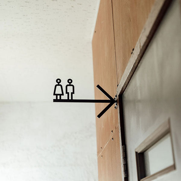 ARROW SIGN Toilet/TWO FACE