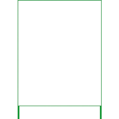 SL立看板 無地白板鉄板 25角鉄枠付 1400×1100