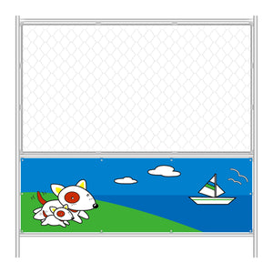 メッキデザインフェンスⅡ 犬・ヨット H1800×W1800