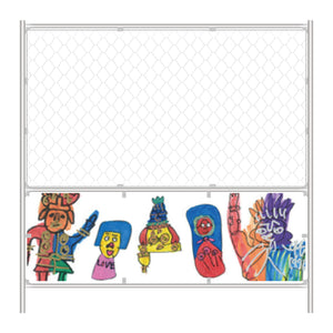 Rぶりゅっとフェンス(埴輪・自由の女神)