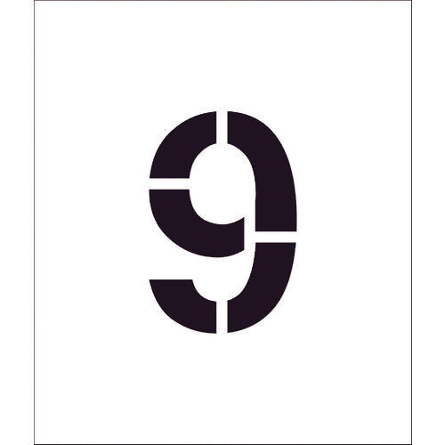 吹付けプレート ステンシル 文字高100 数字9