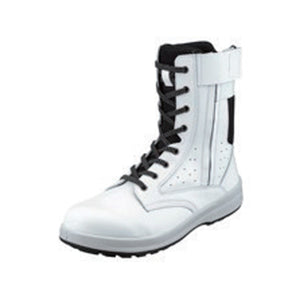 長編上安全靴 WS33C付白革静電靴