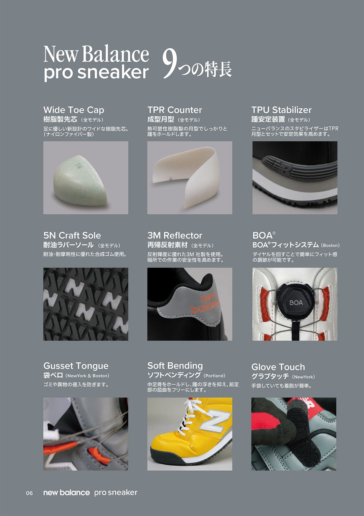 ニューバランス プロスニーカー Boston BS-118 (24.5~30.0cm)