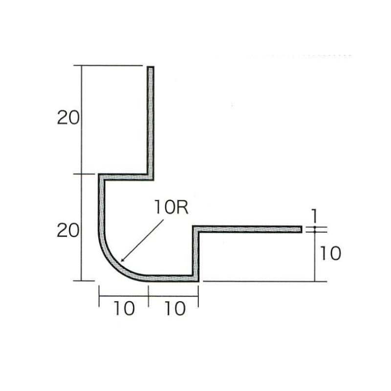 アルミ出隅ジョイナー タコ出隅9×2730 シルバー