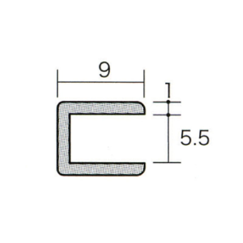 アルミコ型ジョイナー 5.5CC×3000 シルバー