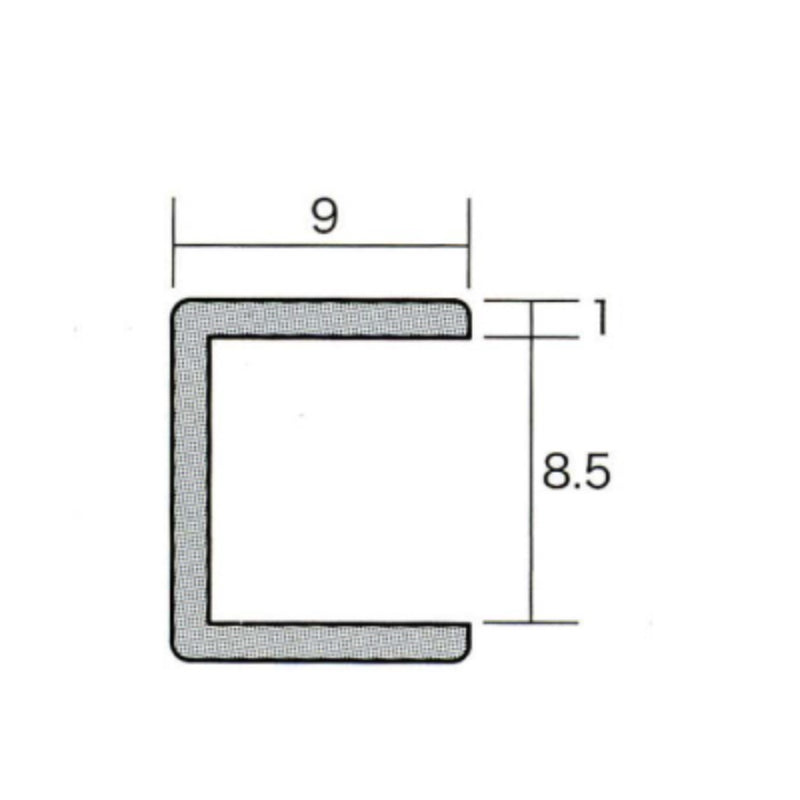 アルミコ型ジョイナー 8.5CC×3M シルバー