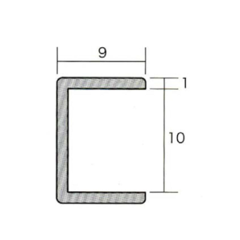 アルミコ型ジョイナー 9.5CC×3M シルバー