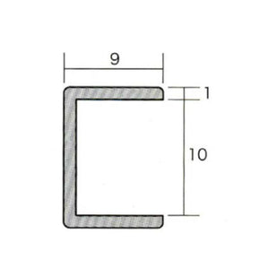 アルミコ型ジョイナー 9.5CC×3M シルバー