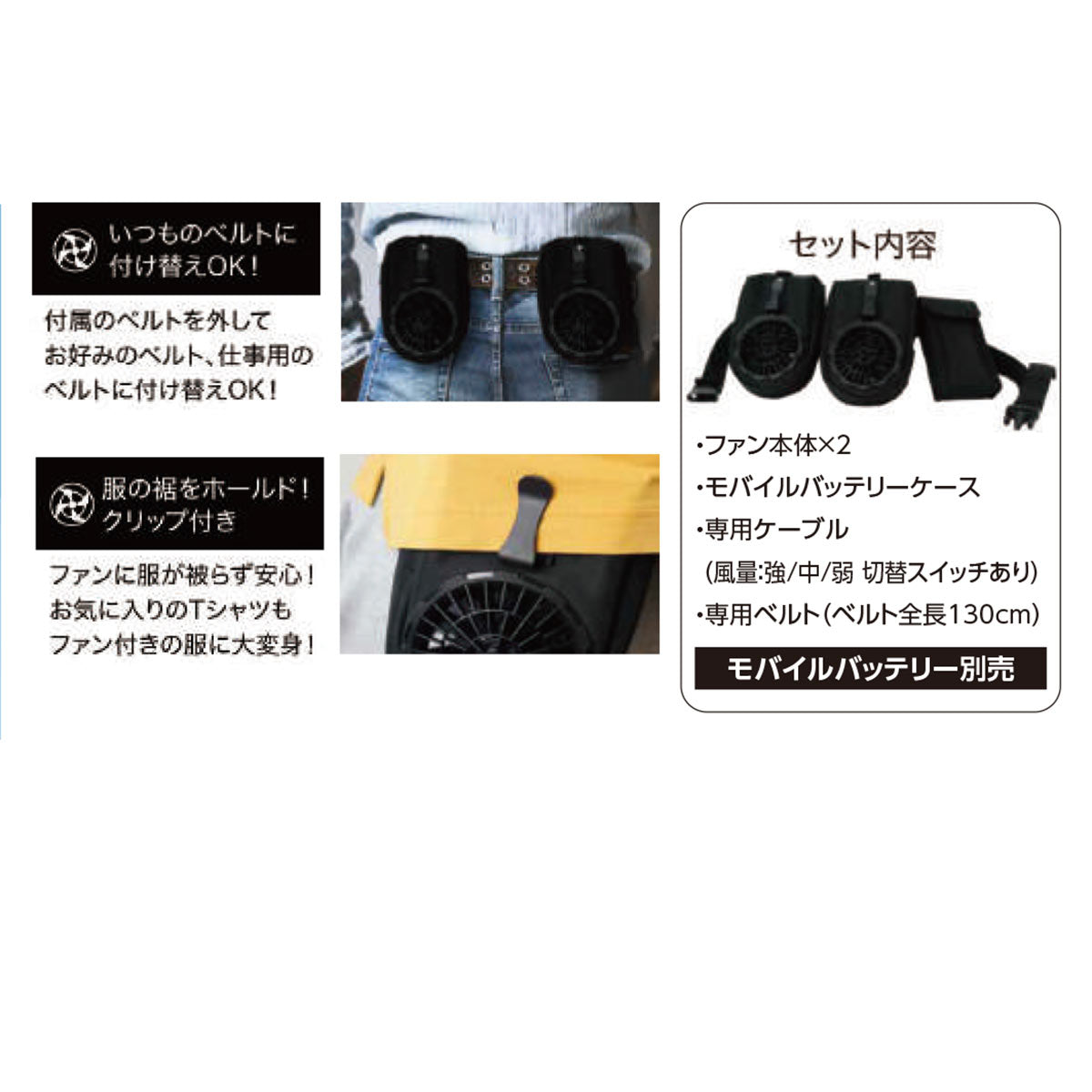爆風で上半身爽快「なんでもファン付きウェア」
