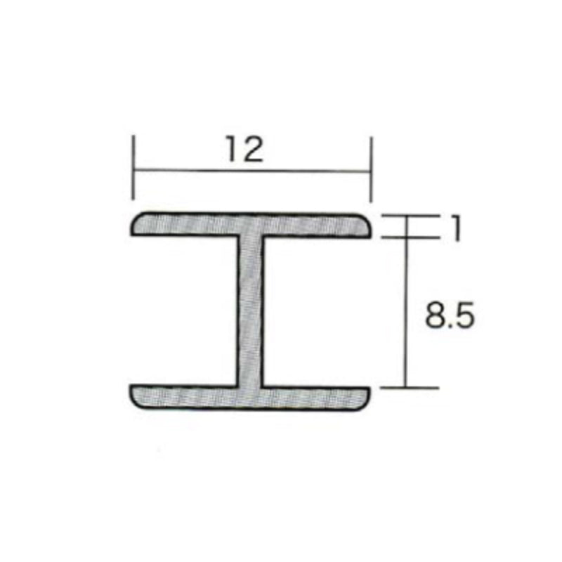 アルミH型ジョイナー 8.5HH×3000 シルバー