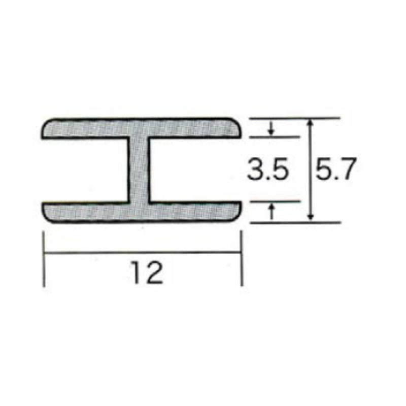 アルミH型ジョイナー H柱293×3640 シルバー