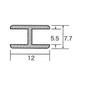 アルミH型ジョイナー H柱295×3640 シルバー