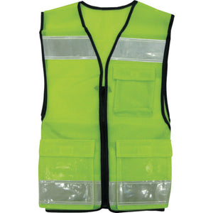 メッシュ安全反射ベスト 蛍光イエロー