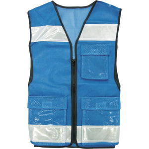 メッシュ安全反射ベスト 青