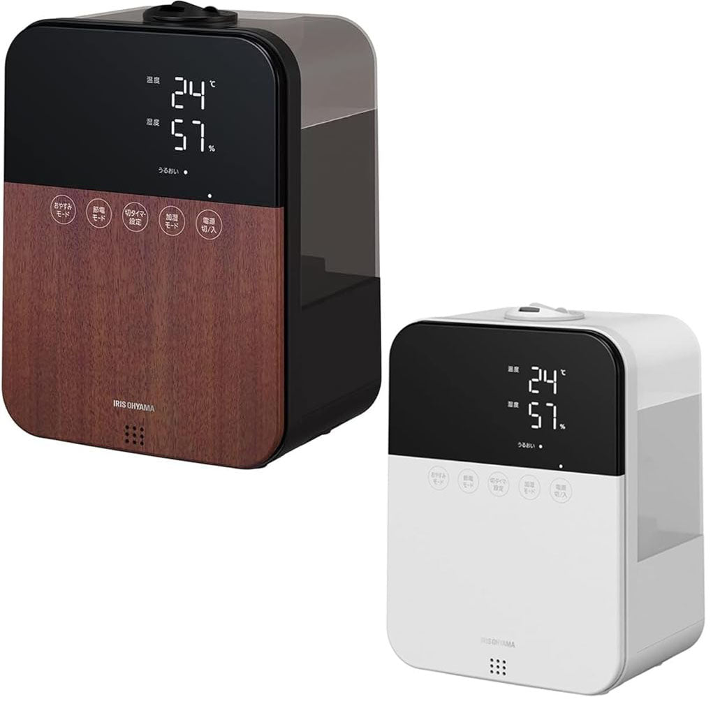 ハイブリッド式加湿器 ホワイト/木目