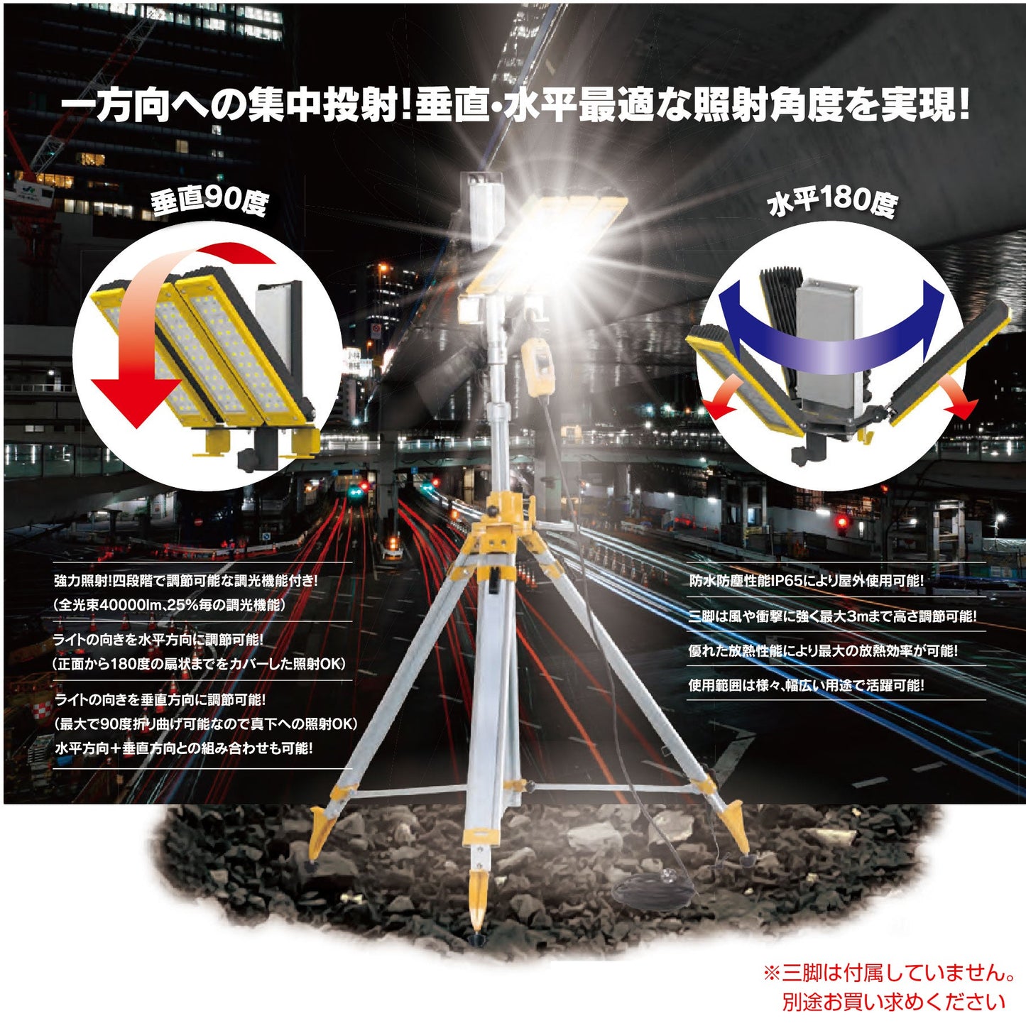 LEDフラッドライト 40000lm LL360-300W