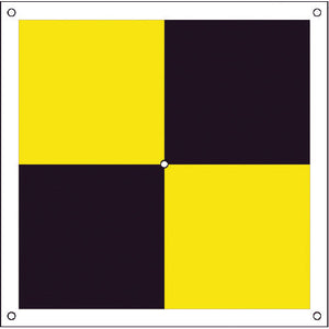 ドローン用対空標識プラス型(黄黒)