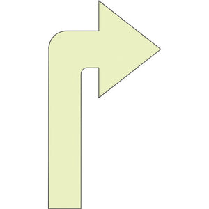 蓄光矢印ステッカー 右折