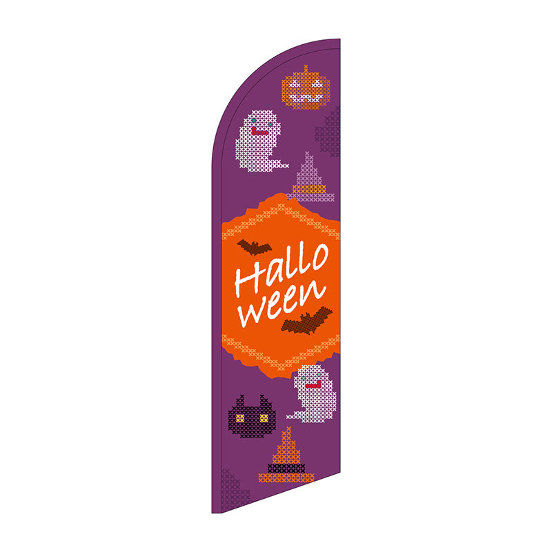 セイルバナー大 Halloween クロスステッチ 紫 No.40120 W900×H3320