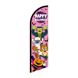 セイルバナー大 HAPPY HALLOWEEN キャラ 桃 No.40129 W900×H3320