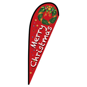 Pバナー大 Merry Christmas リース 赤 No.69310 W1250×H3300