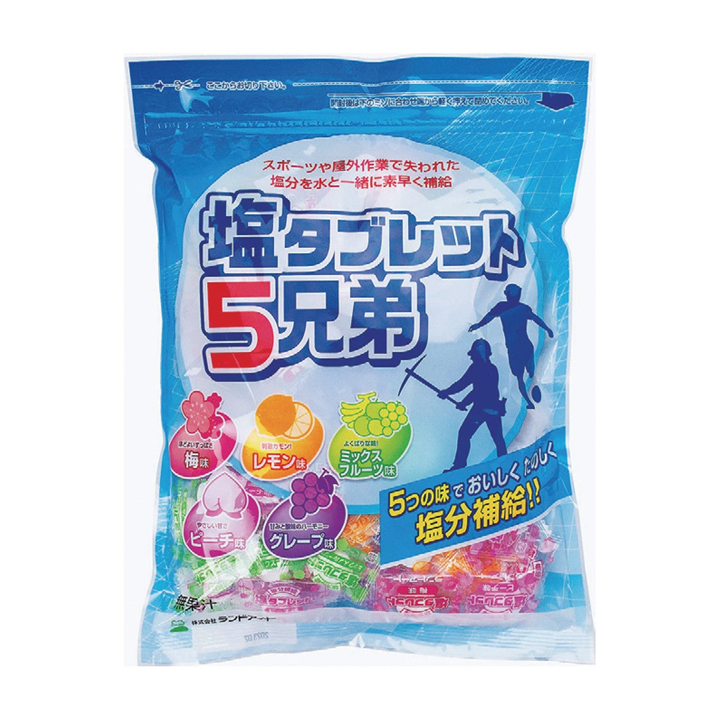レクノスの塩タブレット5兄弟 500g(袋入りタイプ)