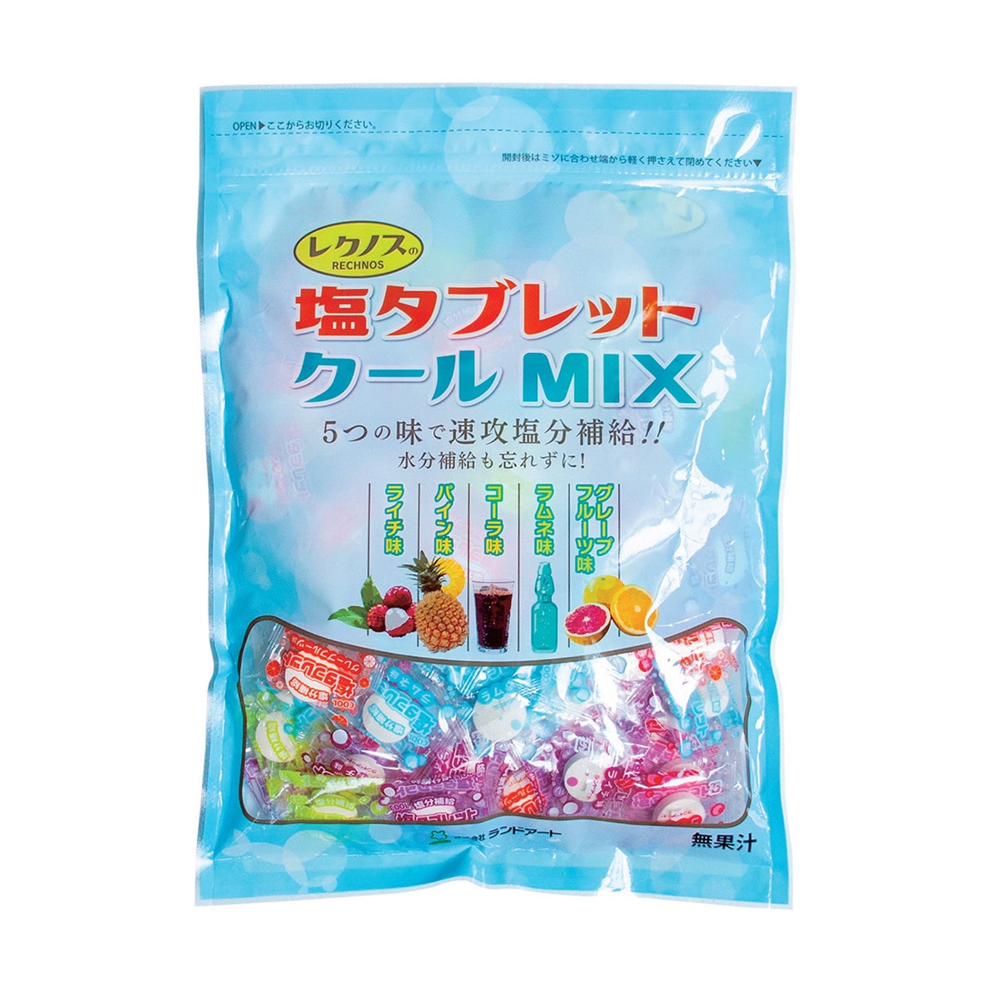 レクノスの塩タブレットクールMIX 500g(袋入りタイプ)