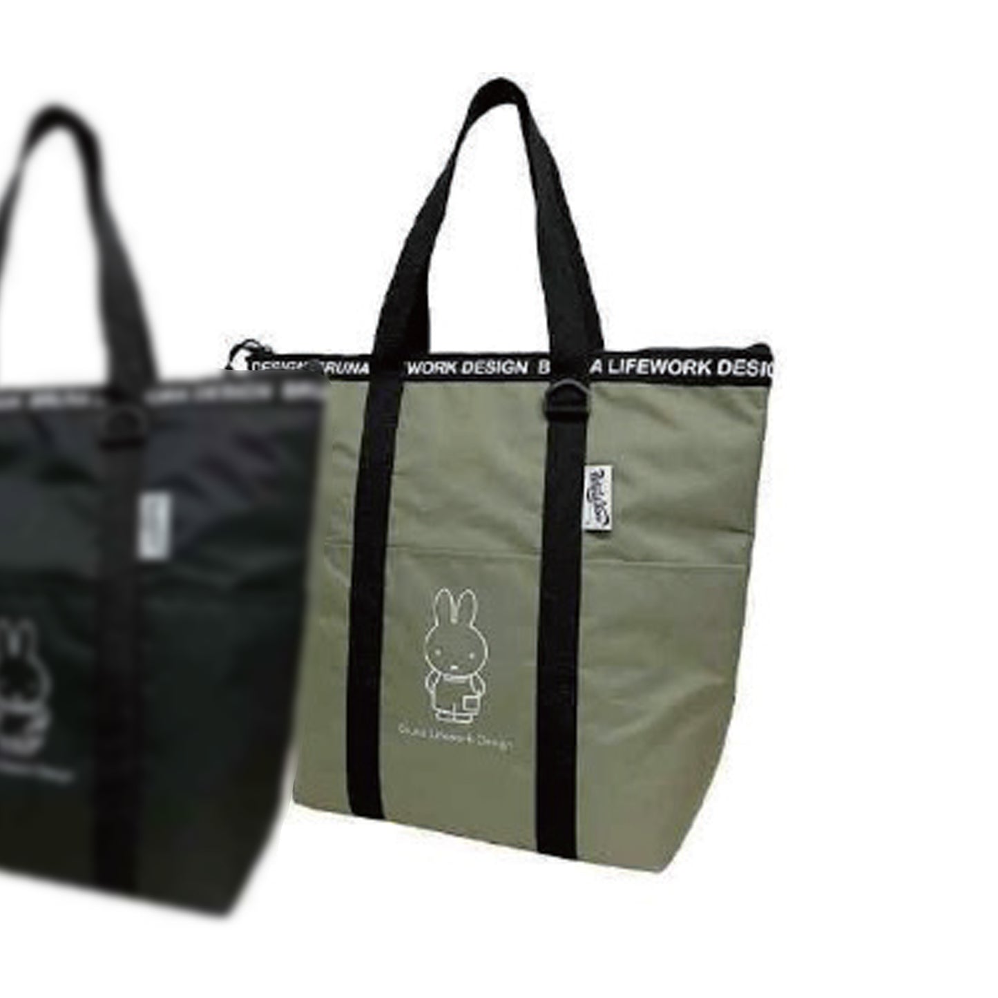 ミッフィー保冷トートバック カーキ