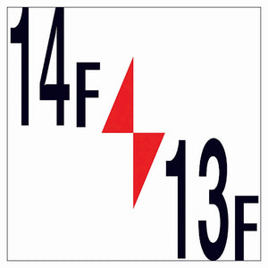 ロフト階数表示板450角 14F/13F