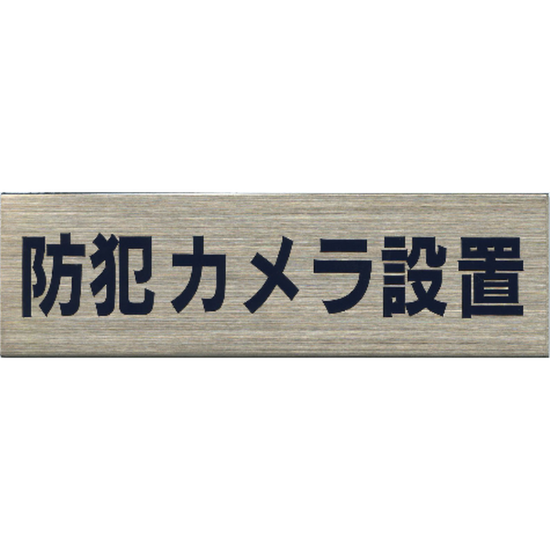 サインプレート ステンレス タイプA ST-A 026【防犯カメラ設置】