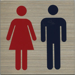 サインプレート ステンレス タイプB ST-B 005【男女マーク】