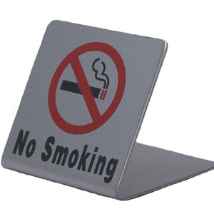 サインプレート ステンレス タイプM ST-M 003 L型【No Smoking】