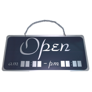 サインプレート ステンレス タイプT ST-T 003 ネイビー【Open/Closed】