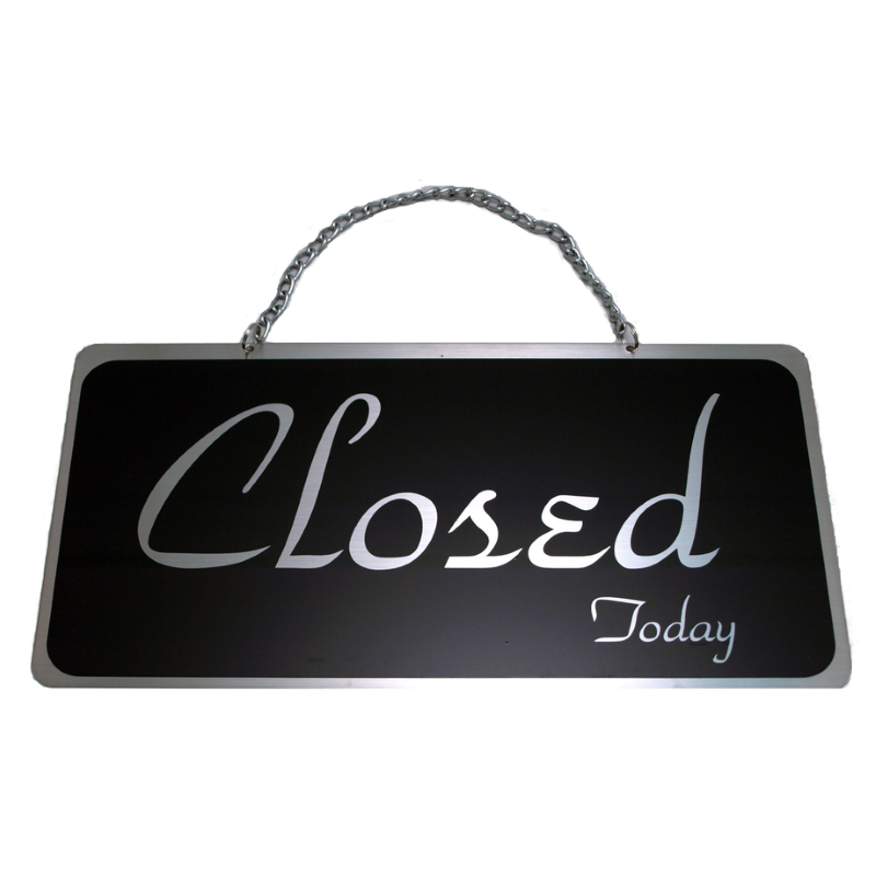 サインプレート ステンレス タイプT ST-T 004 マットブラック【Open/Closed】
