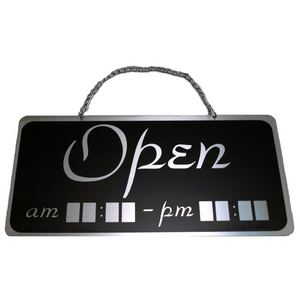 サインプレート ステンレス タイプT ST-T 004 マットブラック【Open/Closed】