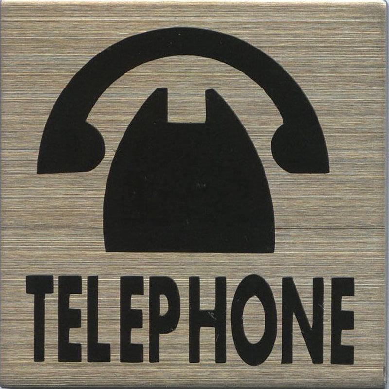 サインプレート ステンレス タイプS ST-S 045【TELEPHONE】