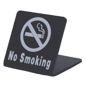 サインプレート アクリルマットブラック タイプM ACMBM-003 L型【No Smoking】