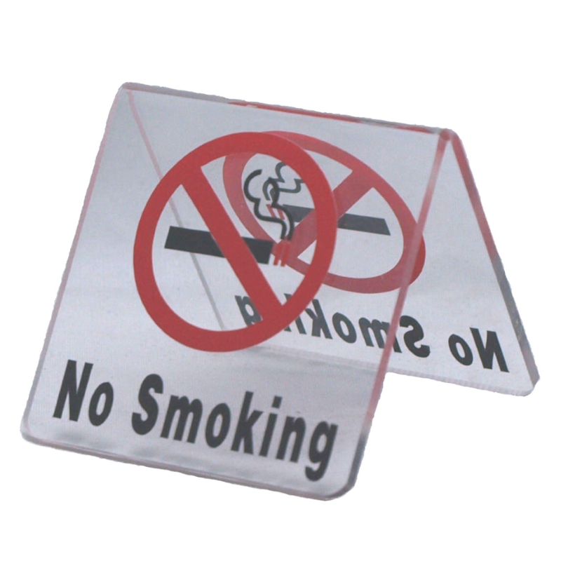 サインプレート アクリルクリア タイプM ACTM-001 山型【No Smoking】