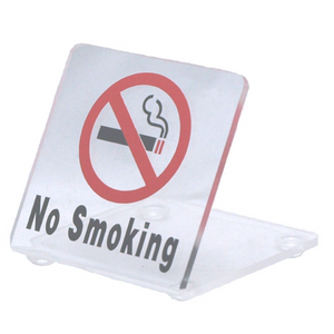 サインプレート アクリルクリア タイプM ACTM-002 L型【No Smoking】