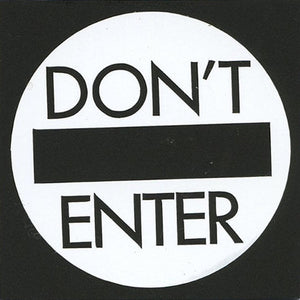サインプレート アクリルマットブラック タイプS ACMB-026【DON’T ENTER】