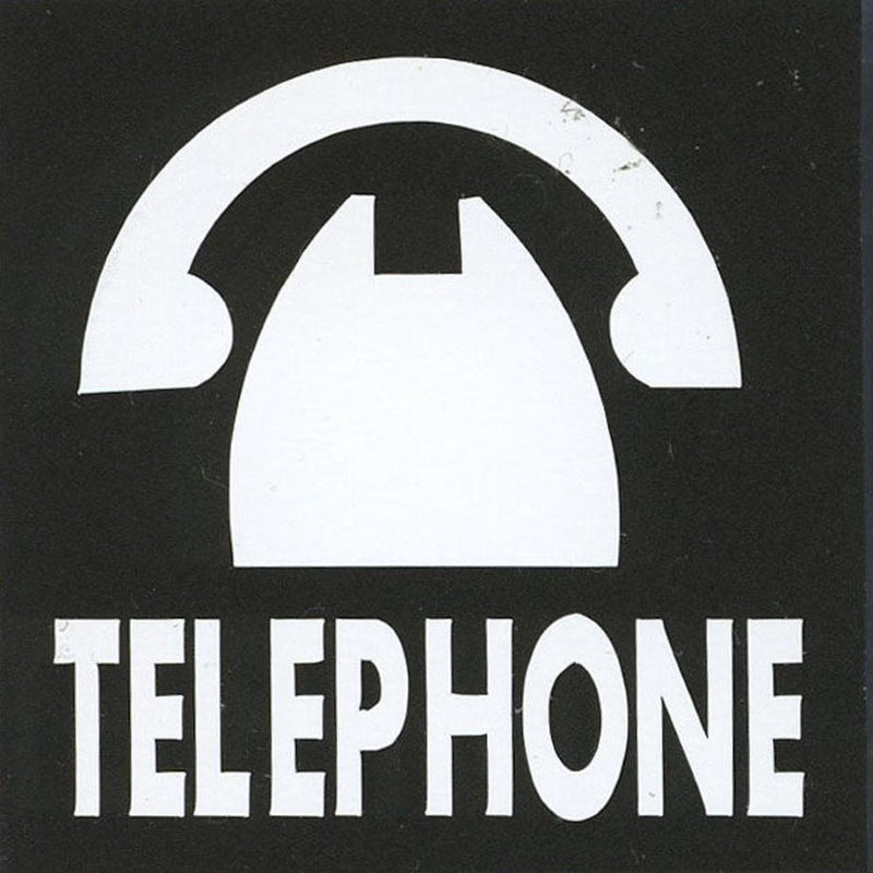 サインプレート アクリルマットブラック タイプS ACMB-043【TELEPHONE】