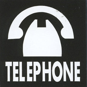 サインプレート アクリルマットブラック タイプS ACMB-043【TELEPHONE】