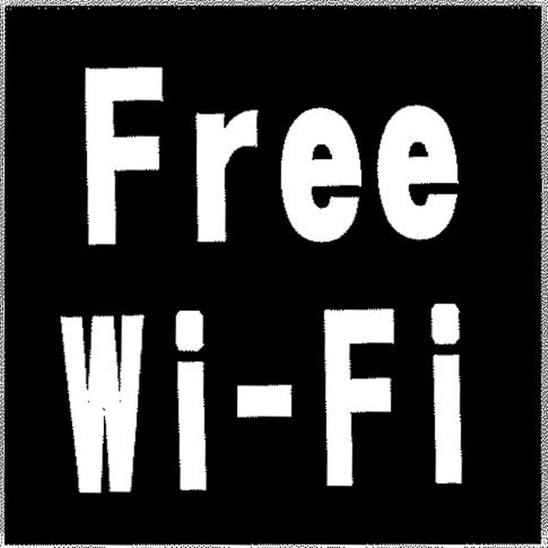 サインプレート アクリルマットブラック タイプS ACMB-048【Free Wi-Fi】