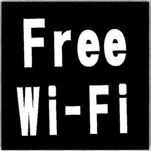 サインプレート アクリルマットブラック タイプS ACMB-048【Free Wi-Fi】