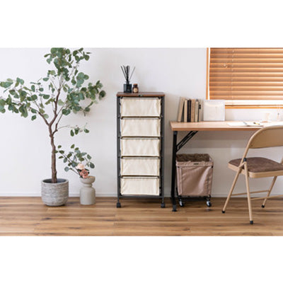 バスケットワゴン ベージュ MIP-78BE