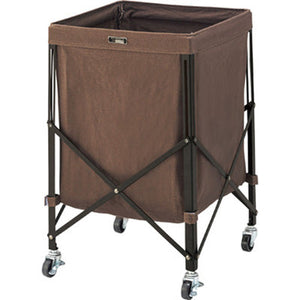 フォールディングバスケットワゴン ブラウン MIP-74BR