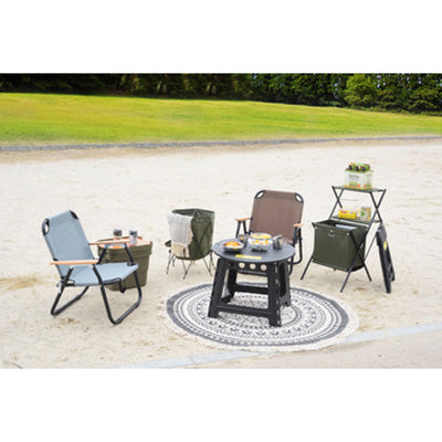 クラフターテーブル サークル ブラック LFS-414BK